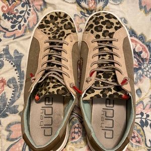 Hey Dude: Karina , beige leopard print size 9